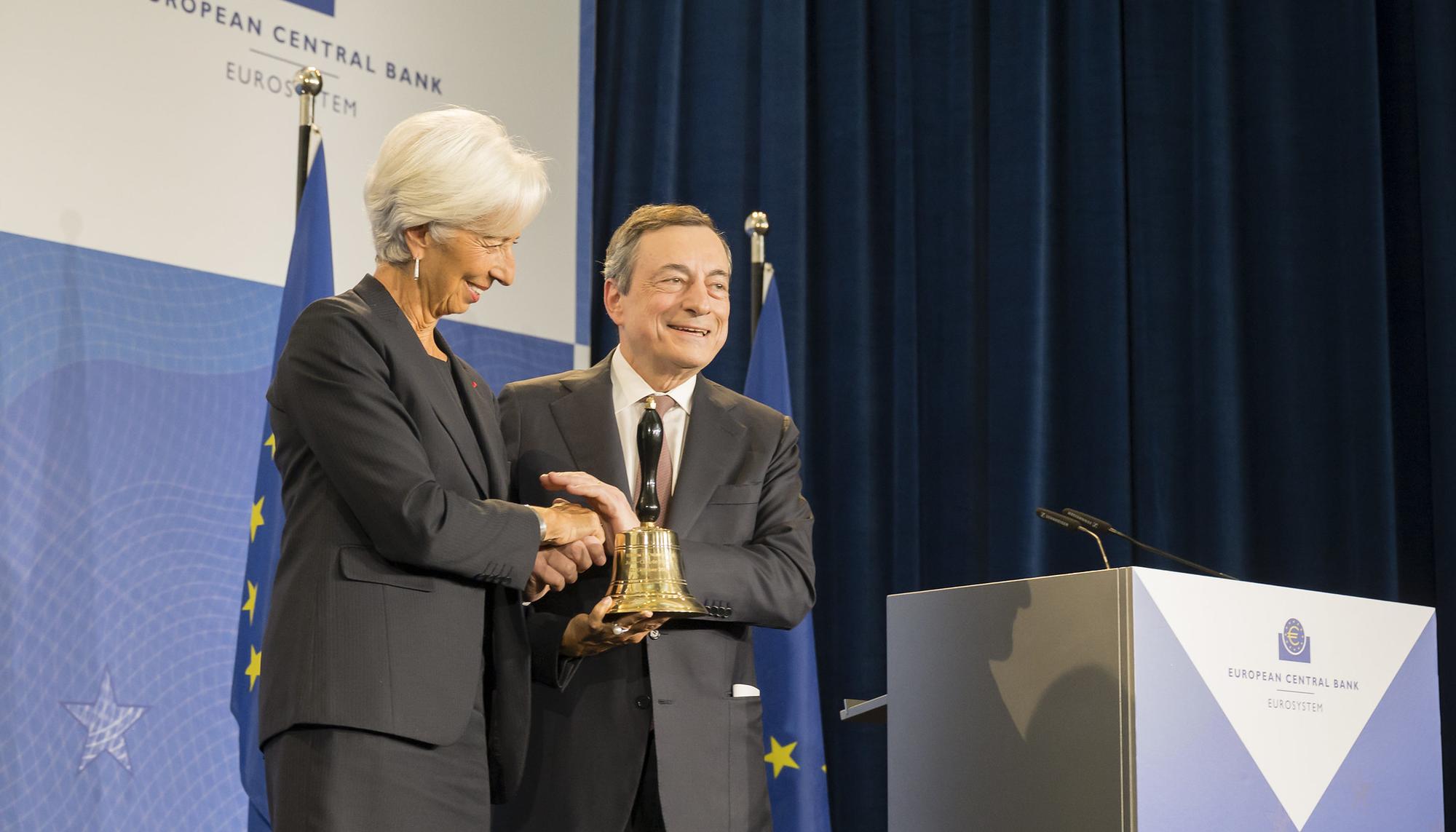 Lagarde y Draghi en el BCE